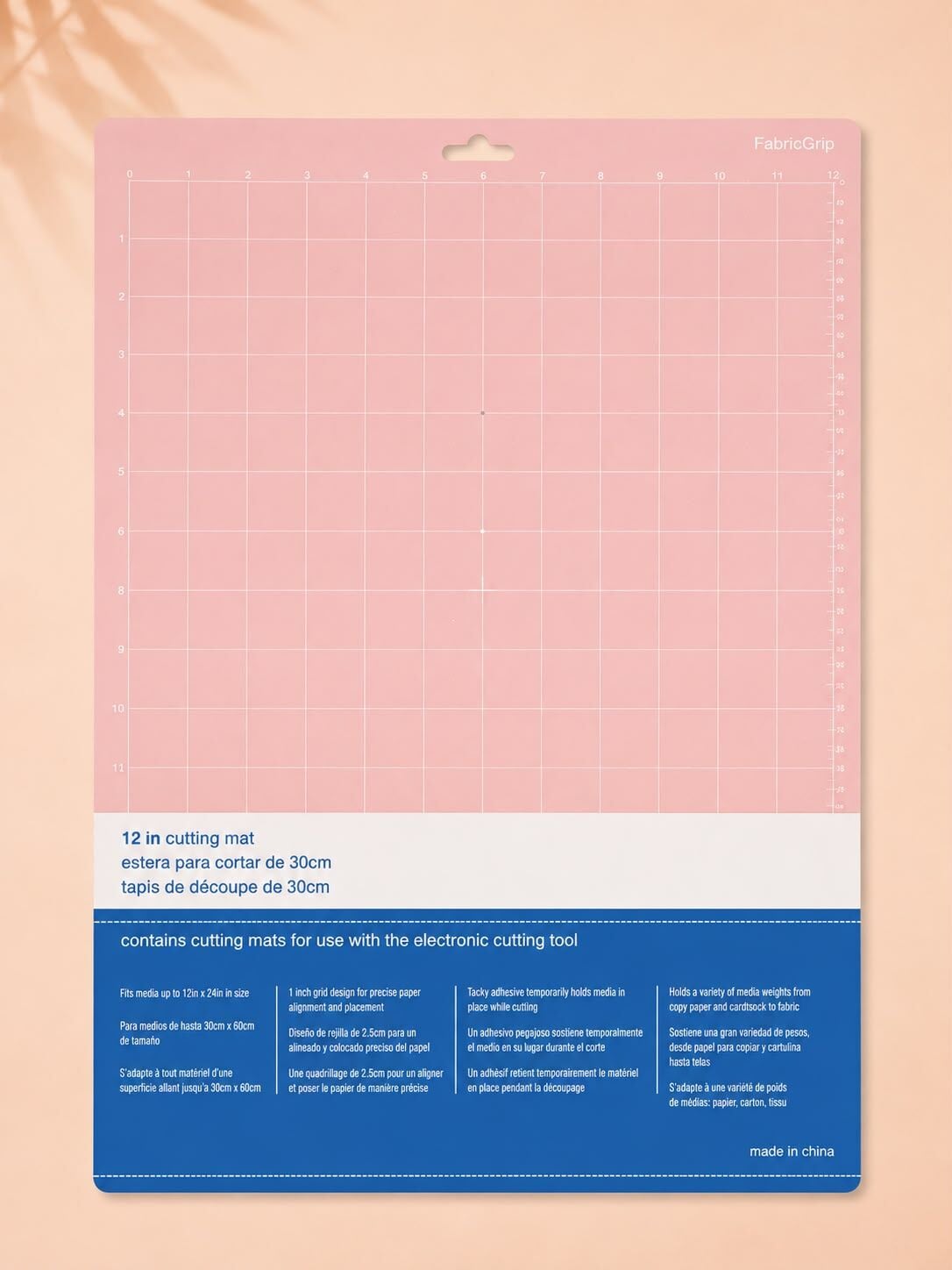 Goprint® FabricGrip Kesim Matı – Silhouette Cameo Uyumlu | 12 × 24'' Pink
