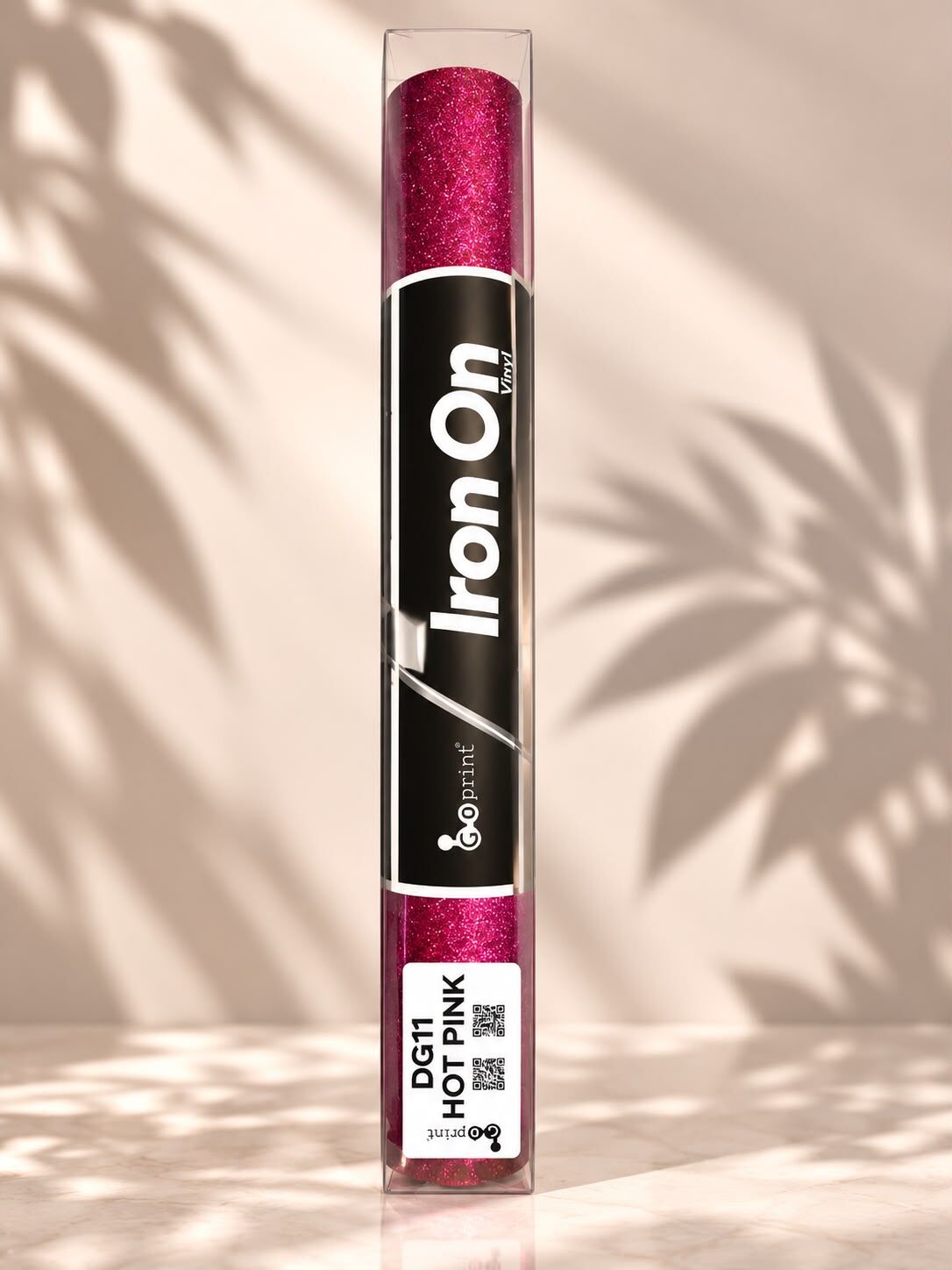 Goprint Glitter Serisi Iron-On Hot Pink HTV – Simli Isı Transfer Vinili 30.5 cm x 1.52 metre