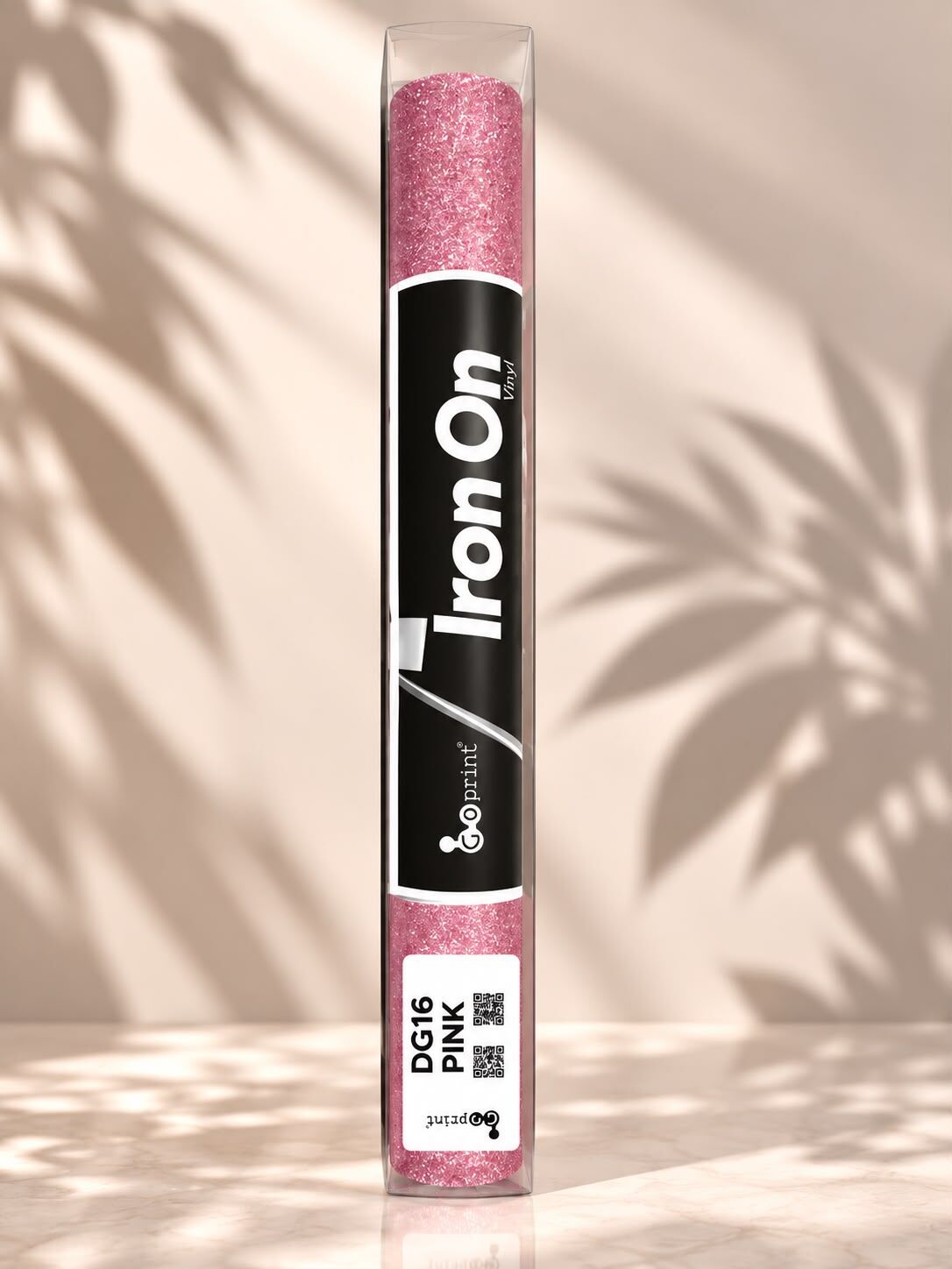 Goprint Glitter Serisi Iron-On Pink HTV – Simli Isı Transfer Vinili 30.5 cm x 1.52 metre