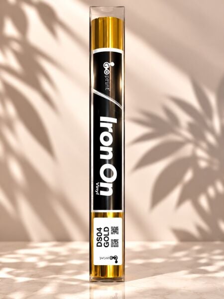 Goprint Foil Serisi Iron-On Gold HTV – Isı Transfer Vinili 25 cm x 1.52 metre