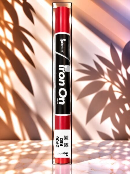 Goprint PU Micro-Elastic Serisi Iron-On Red HTV – Isı Transfer Vinili 30.5 cm x 1.52 metre