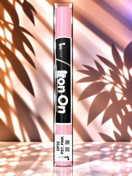 Goprint PU Micro-Elastic Serisi Iron-On Pastel Pink HTV – Isı Transfer Vinili 30.5 cm x 1.52 metre