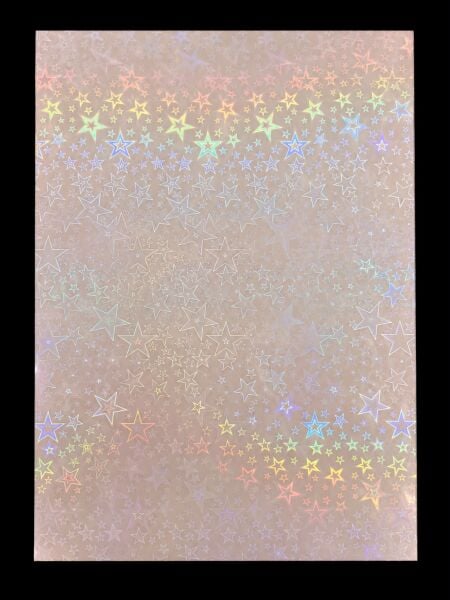 Five-Pointed Star Hologram Kaplama Filmi A4 20 yaprak