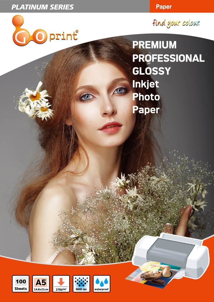 Goprint PLATINUM Serisi Premium Ultra Parlak A5 15x21cm Fotoğraf Kağıdı 270gr 100 Yaprak